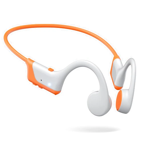 BAICLUD Bone Conduction Headphones, 2024 Upgrade Open-Ear Wireless Bluetooth Workout Headphones with Microphones, 8Hr Playtime, Waterproof Earphones for Sports, Running, Gym, Hiking, Cycling-Orange