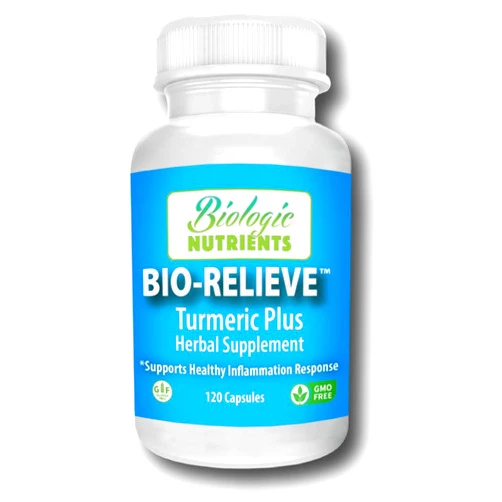 Bio-Relieve Natural Joint Support Supplement – A Proprietary Blend of Organic Turmeric-Curcumin Plus 9 Additional Herbs – 120 Capsules
