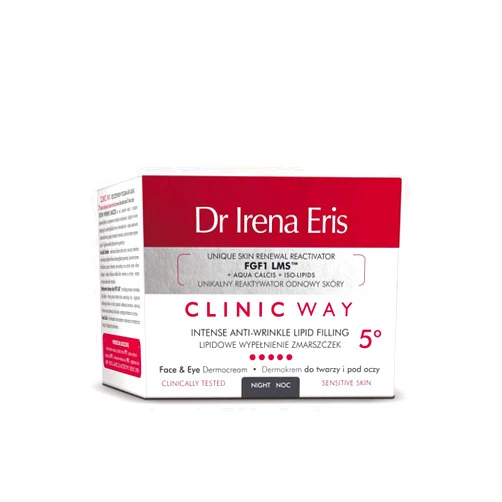 Dr. Irena Eris DR IRENA ERIS Clinic Way - Intense Anti-Wrinkle LIPID Filling FACE &Eye DERMOCREAM 5° Night Cream - 50 ml