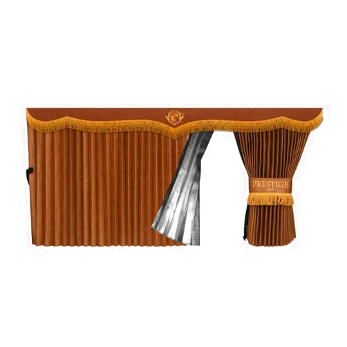 ALFA-WAYS Window Curtains fits Mack Anthem - Sun-Reflective Blackout Curtains - Prestige-Line (Brown)