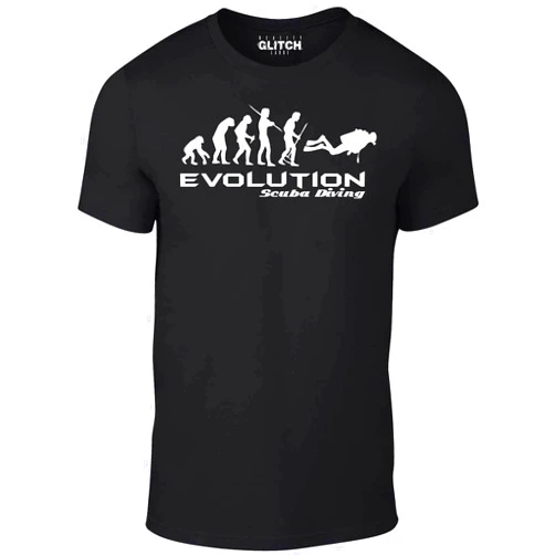 Reality Glitch Evolution of Scuba Diving T Shirt
