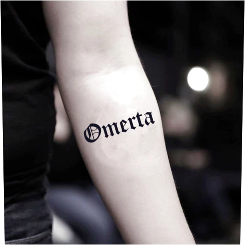Generic Omerta Temporary Tattoo Sticker (Set of 2) - OhMyTat
