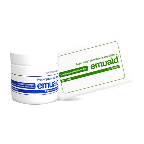 emuaid Eczema Repair Kit Regular Strength 2oz with Therapeutic Moisture Bar is Also Suitable for Lichen Planus, Bed Sores, Ringworm and Cracked Heels