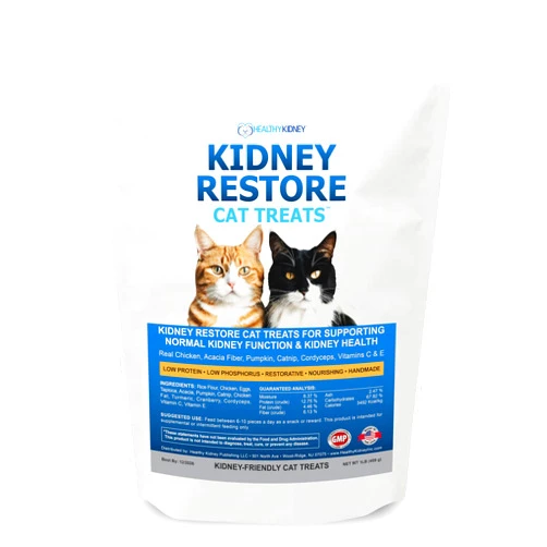 Kidney Restore Chicken Cat Treats for Kidney Support & Function. Feline Kidney Treats, Renal Cat Treats, Low Protein Treats for Kidney Diet Cat Food