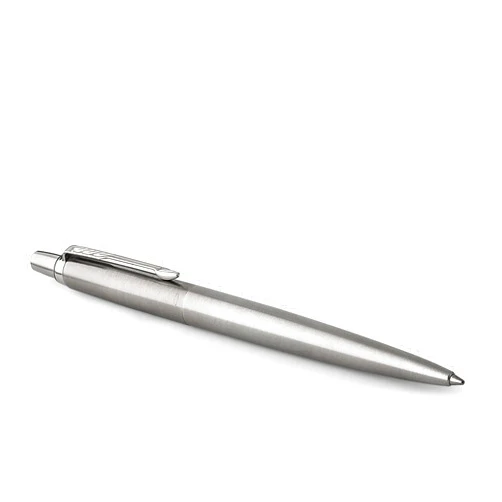 Parker Jotter Ballpoint Pen, Stainless Steel with Chrome Trim, Medium Point Blue Ink, Ideal Office Supplies, Gift Box