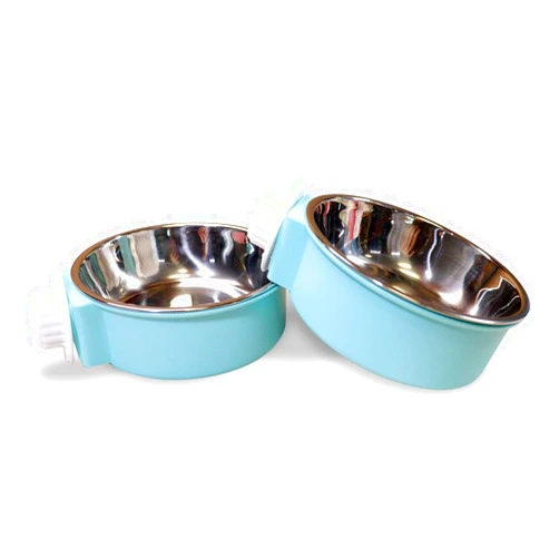 Mirapet's Dog Water Bowl & Cat Food Bowl Set of 2 - Multipurpose Pet Bowl Set - Premium Quality Cat Water Bowl Made for The Perfect Feeding Experience - No-Spill Dog Bowl for Crate (Large, Blue)