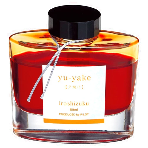 PILOT Iroshizuku Bottled Fountain Pen Ink, Yu-Yaki, Sunset Orange (Orange) 50ml Bottle (69210)