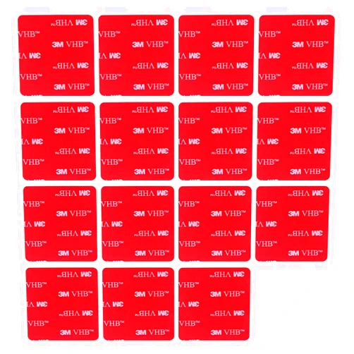 HSTECH Double Sided Tape 2in x 2in 15pcs, 3M VHB Heavy Duty Mounting Tape Pad Sticker Strong Adhesive Tape Waterproof Foam Tape for Indoor and Out Door, Home Decoration, Car