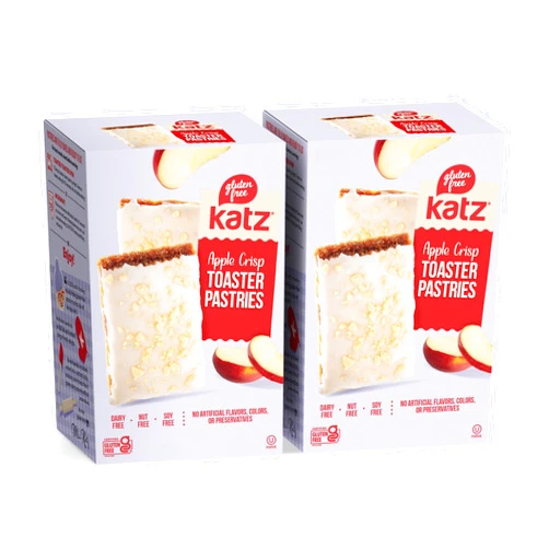 Katz Gluten Free Toaster Pastries. Apple Crisp. Dairy Free, Nut Free, Soy Free. Kosher Snacks. Apple Cinnamon Flavor. 8 OZ (Pack Of 2)