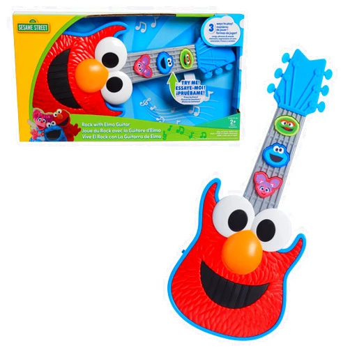 Just Play Sesame Street Rock with Elmo Guitar, Dress Up and Pretend Play, Lights and Sounds Preschool Musical Toy, Kids Toys for Ages 2 Up by Just Play