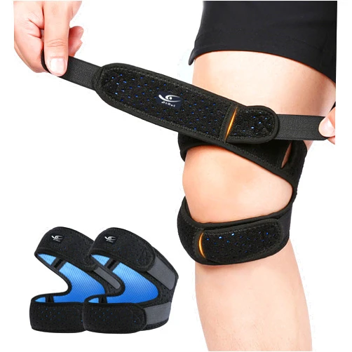 HiRui Dual Patella Knee Straps, Knee Brace Patella Stabilizer for Knee Pain Relief Running Tennis Jumping Arthritis Tendonitis, Joint and Muscles Protection - Adjustable (Black, 2 Pack)
