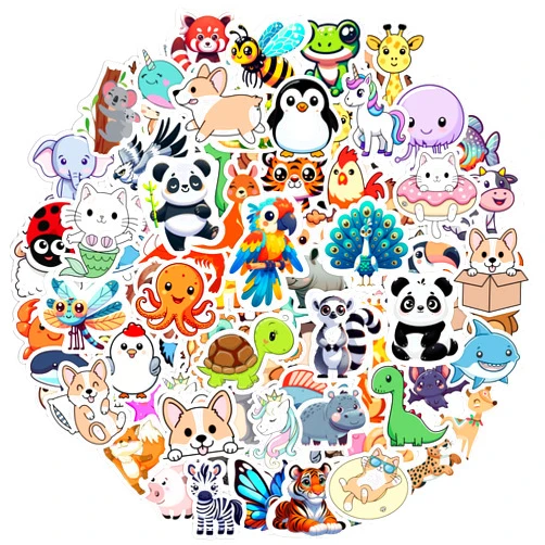 RINOLY 100 PCS Water Bottle Stickers for Kids,Waterproof Vinyl Animal Stickers for Kids,Skateboard,Laptop Stickers for Girls Boys Classroom Prizes