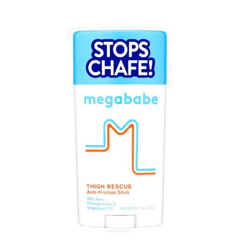 Megababe Thigh Rescue Anti-Chafe Stick | Prevents Skin Chafe & Irritation | Thighs, arms, Bra-Lines & More