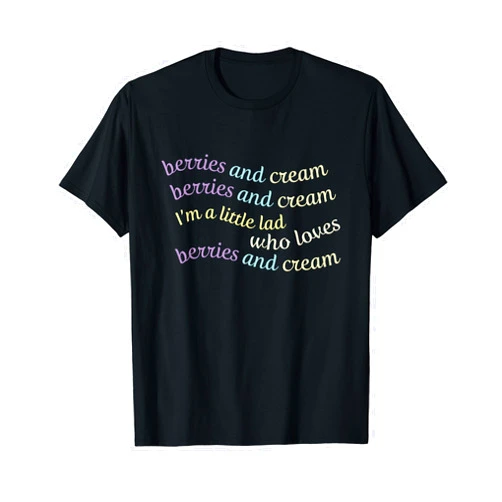 Berries and Cream meme Berries Cream Lad Berries And Cream Commercial Meme T-Shirt