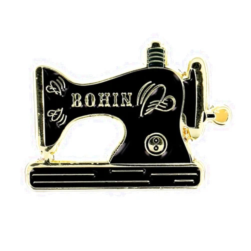 Bohin Vintage Needle Machine Design, Magnetic Minder for Sewing or Embroidery Project, One Size, Black
