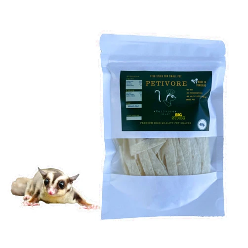 PETIVORE Big Stick Premium Fish Snack for Sugar Glider and Small Exotic Pet - Made from Real Fish - Hamster, Squirrel, Chinchillas, Marmoset - Favorite Treats, Snacks and Food (40g)