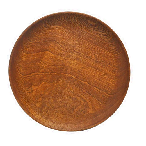 YIMUXUAN Mini Round Ebony Wood Serving Tray CoffeeTable Tea Cup Saucer Trays Fruit Plate Storage Pallet (20cm)