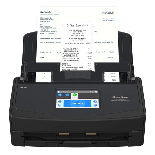 ScanSnap iX1600 Receipt Edition Color Duplex Invoice Document Scanner for Mac and PC Works with QuickBooks Online, Black
