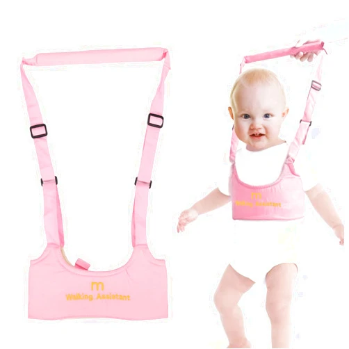 Agatige Baby Walking Harness, Adjustable Comfortable Breathable Anti Lost Baby Girl Walker Walking Wings for Infant Child Activity(Pink)