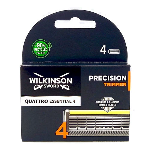 Wilkinson Sword Quattro Titanium Precision Razor Blades -Pack of 4