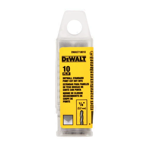 DEWALT DWAST18010 1/8IN DRYWALL STANDARD CUT OUT BIT 10 Pack