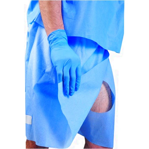 Disposablegowns Urology Exam Short - Disposable - XL/3XL - 50 Pack Blue