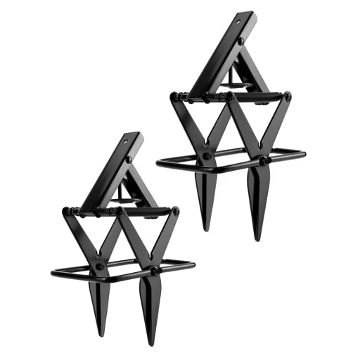 QWORK Mole Trap Scissor 2 Pack, Gopher Trap Mechanical Eliminator, Galvanized Steel Mole Traps, Black