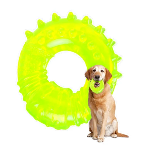 SPOFLY Teething Puppy Chew Toys - Interactive Treat Dispensing Puzzle, Enrichment for Small Dogs, Teething Rings for Puppies 0-6 Months, Relieve Boredom & Stimulate Play Small Size (S)