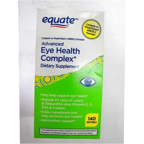 Equate Advanced Eye Health Complex, 140 Softgels (Pack of 2)