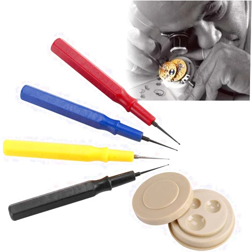 Yosoo Watch Oiler Kit, Watch Oiler Set Oil Cup 4pcs Oil Pen Different Tip Sizes Watch Oil Dip Tool Watch Oiler Dish Watchmaker Oil Cup Tools Tray Stand Holder Watch Repairing Accessory