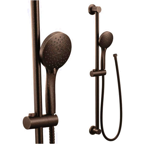 Moen Oil Rubbed Bronze Eco-Performance 5-Function Handheld Removable Shower Head, Adjustable 30-Inch Slide Bar and 69-Inch Long Hose, 3558EPORB