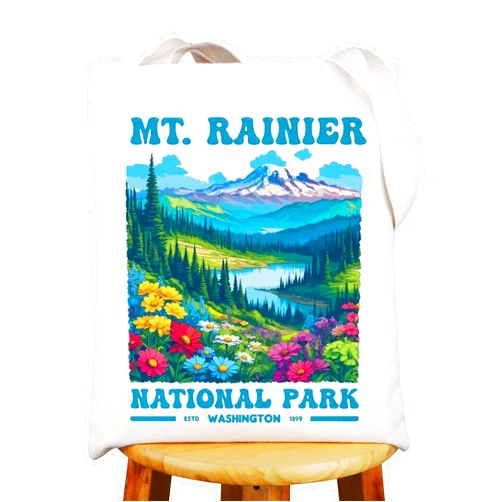 G2TUP Mount Rainier National Park Tote Bag Mount Rainiers Hiking Gift Mt. Rainiers Souvenir Shoulder Bag