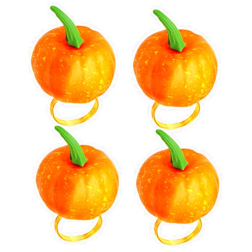 NOLITOY 4pcs Napkin Buckle Pumpkin Table Adornments Pumpkin Napkin Holder Party Dining Table Decor Serviette Modern Homezie Fall Napkin Holder Fall Napkin Rings Tableware Antique Foam