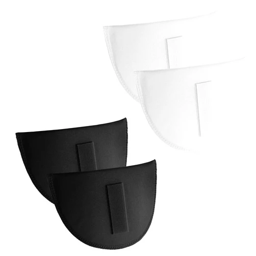 AHQiZFX 2 Pairs Set-in Shoulder Pads, Thickness 1.5cm Foam Shoulder Pads, Breathable Sponge Pads, Shoulder Enhancer Sewing Supplies for Women Men Sloping High Low Shoulders Blazer Suit T-Shirt (Black+White)