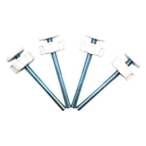 Baby Gate Guru Extra Long M10 (10mm) Spindle Rods for Pressure Mounted Baby and Pet Safety Gates 4 Pack Replacement Set (10mm, White)
