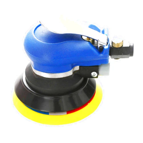 HUAXIU Professional Air Random Orbital Sander, Heavy Duty Dual Action Pneumatic Palm Sander (5 inch, Blue)