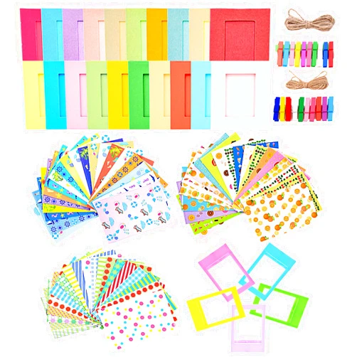 Sunmns 6 in 1 Colorful Bundle Kit Accessories Compatible with Fujifilm Instax Mini 12 11 9 8 90 70 Camera, Accessory Include Film Sticker, Desk Frames, Hanging Frame