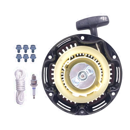 Aniro Moto Recoil Starter Pull Start Assembly for Predator 79cc 98cc 99cc 68124 69733 Gasoline Engine Harbor Freight for Motovox MBX10 MBX11 2.8HP 97cc Dirt Mini Bike Go-Kart with Spark Plug