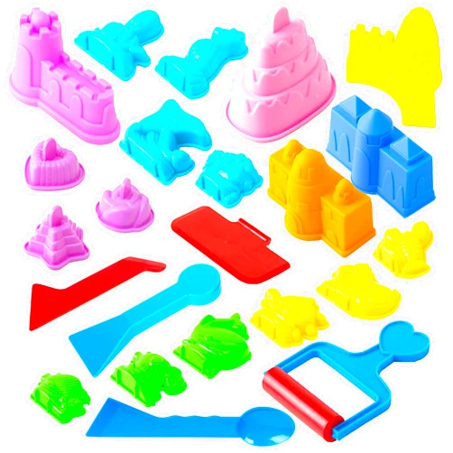 USA Toyz Sand Molds Beach Toys for Kids Set- 23pk Sandbox Toy for Toddlers, Compatible with Foam or Molding Clay Kits, Beach Sand Castle Building, Water Tables, Indoor Outdoor Sensory Toys for Kids