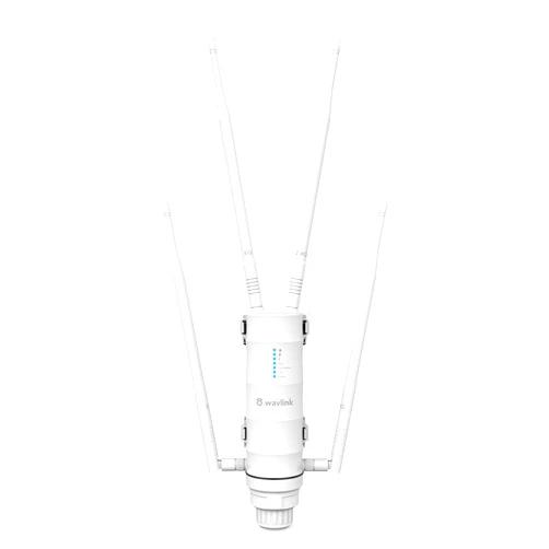 WAVLINK AC1200 WiFi Extender Outdoor Long Range, WiFi Repeater High Power Gigabit WiFi Signal Booster for Home Wireless Internet, Dual Band 2.4GHz & 5GHz with Passive PoE, 4x7dBi Detachable Antenna