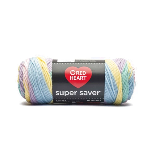 red heart Super Saver Yarn Baby Rainbow