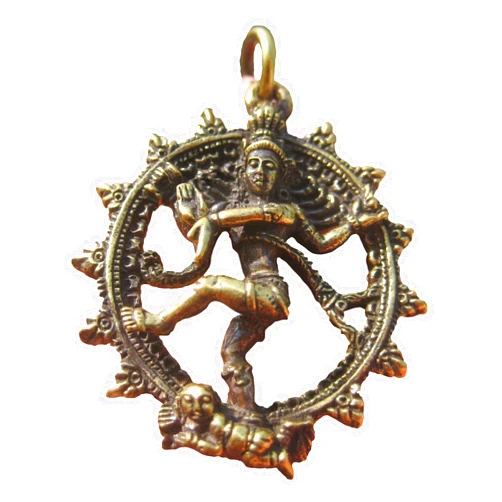 Himalayan Treasures Brass Nataraja Shiva Dance of Destruction Pendant Amulet Necklace