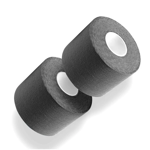 Spidertech Therapeutic Kinesiology Tape Uncut Roll | Reduce Muscle Pain and Inflammation Athletic Tape, Preferred by Athletes, High-Grade Water-Resistant Material Black 2 Count (Pack of 1)