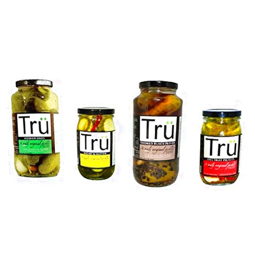 Tru Pickles 4 Pack - Original Dill, Bread & Butter, Smoked Black Pepper, Dill Heat