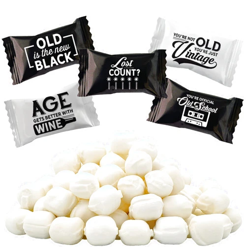 Fruidles Vintage Birthday Buttermints, Mint Candies, After Dinner Mints, Butter Mint Candy, Kosher Certified, Fat-Free, Individually Wrapped (110 Pieces)