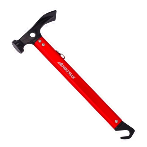 Hikemax Lightweight Outdoor Camping Hammer Aluminum Tent Hammer with Tent Stake Remover, 13-Ounce