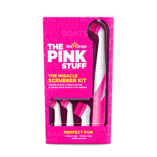 Stardrops - The Pink Stuff - The Miracle Scrubber Kit - 4 Cleaning Brush Heads