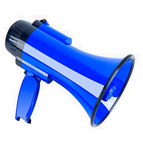 HornPro Portable Megaphone Speaker Siren PA Bullhorn - Compact and Battery Operated with 20 Watt Power, 3 Modes and Foldable Handle for Trainers, Soccer, Baseball, Coaches, and Teachers