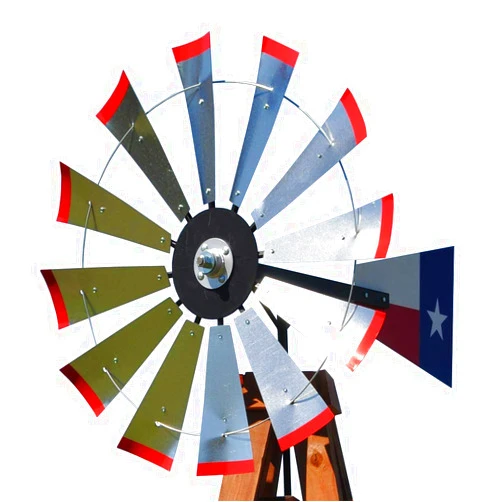 Scott Windmills 38-inch Windmill Head w/Texas Flag Tail & Instructions to Build an 11-foot Tall Windmill