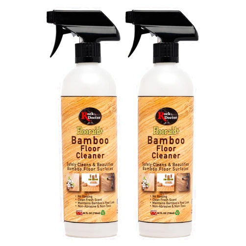 Rock Doctor Flooraid+ Bamboo Floor Cleaner Spray, 2 Pack, Heavy Duty Non Abrasive Cleaning Solution for Hard Floors, Counters, and Surfaces, Rinse Free